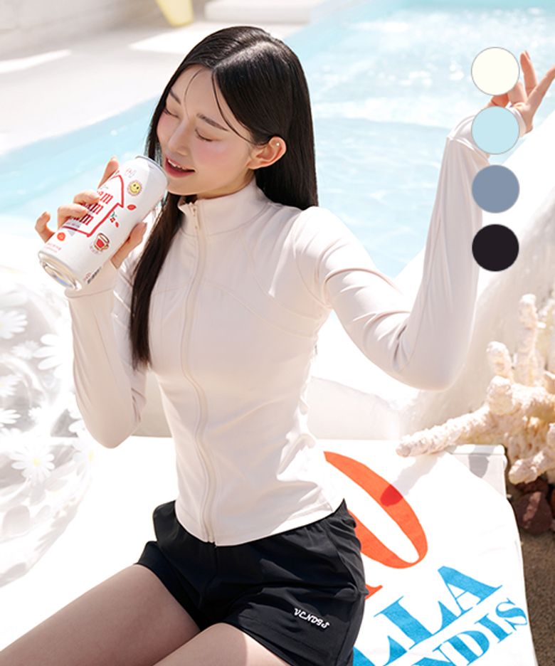 클레어 핑거홀 집업 래쉬가드