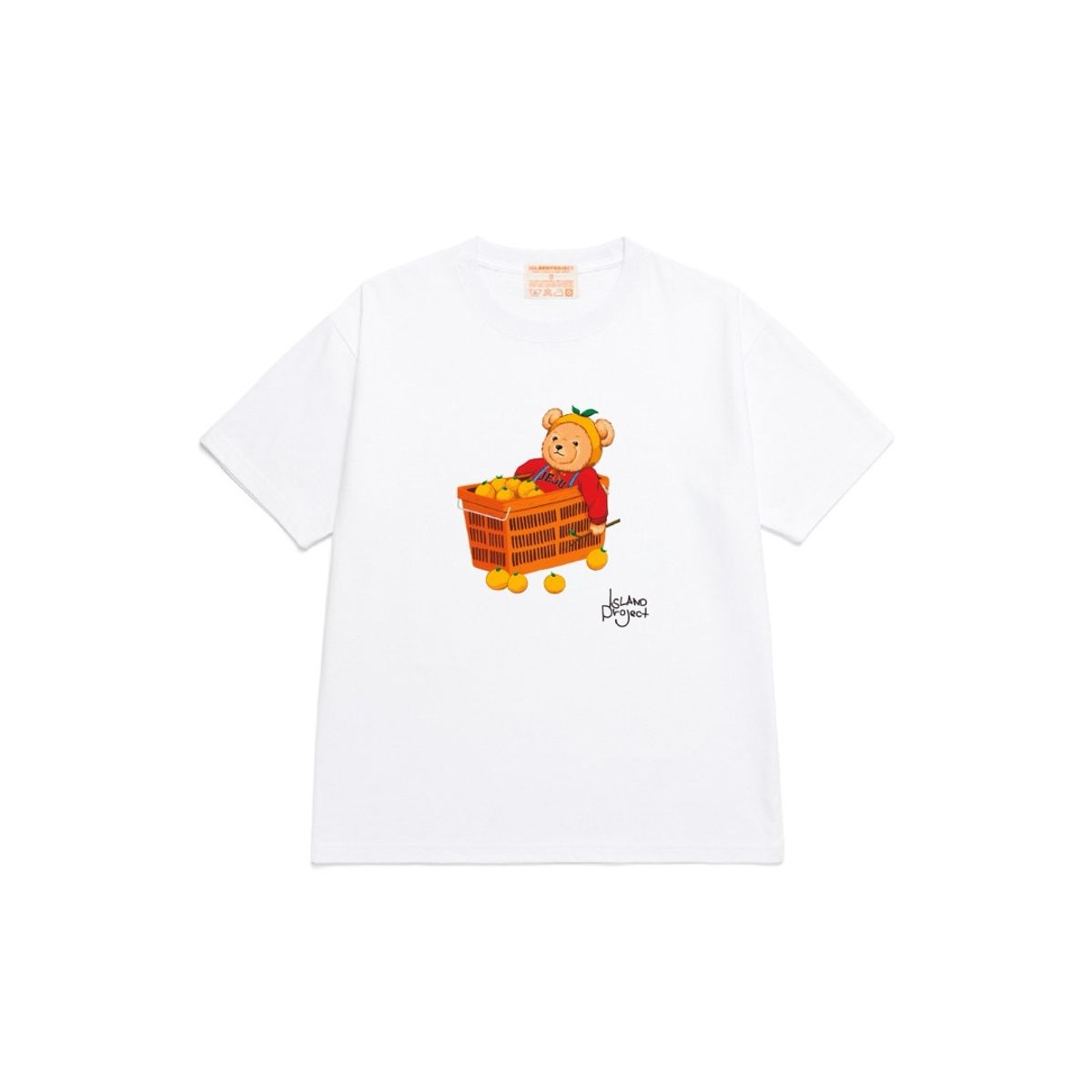 아일랜드 프로젝트(ISLAND PROJECT) Mandarin Box Bear T-shirt -White  [감귤박스베어]