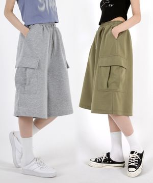 여자 5부7부 카고버뮤다 트레이닝팬츠 4COLOR