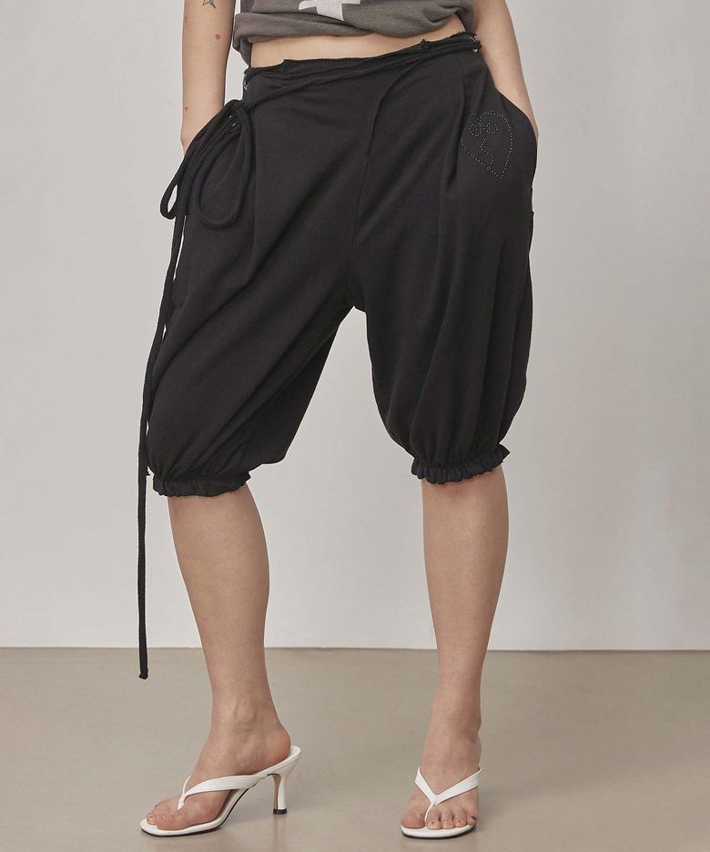 Pumpkin Half Sweatpants Black