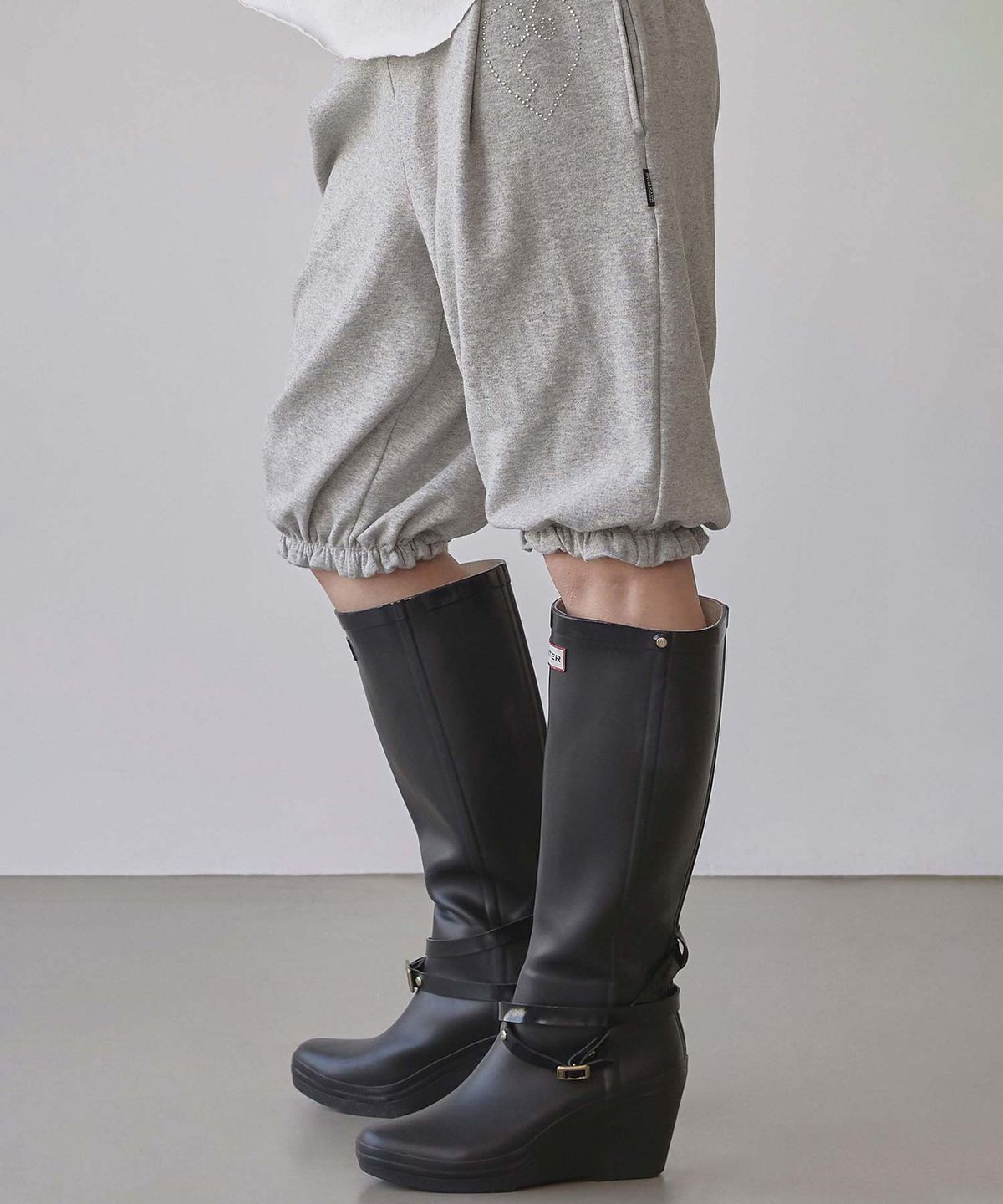 스컬프터(SCULPTOR) Pumpkin Half Sweatpants Melange Gray