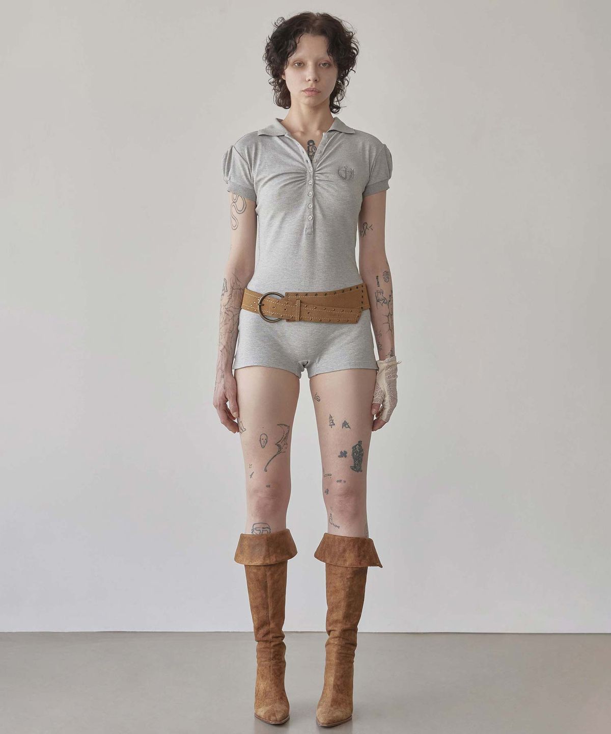 스컬프터(SCULPTOR) PK Classic Romper Melange Gray