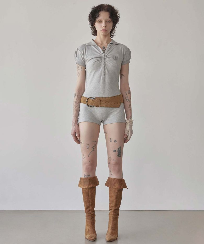 PK Classic Romper Melange Gray