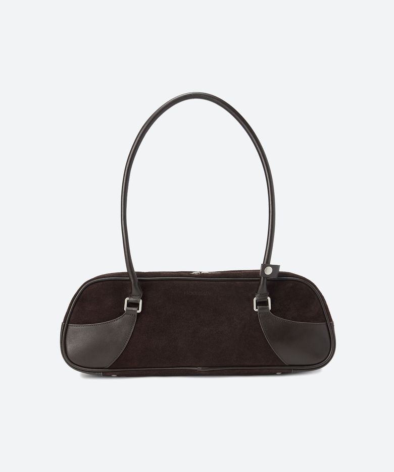 Suede Large Bowling Bag / Brown