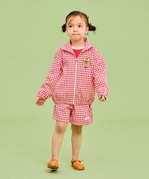 트로피컬체크바람막이 레드