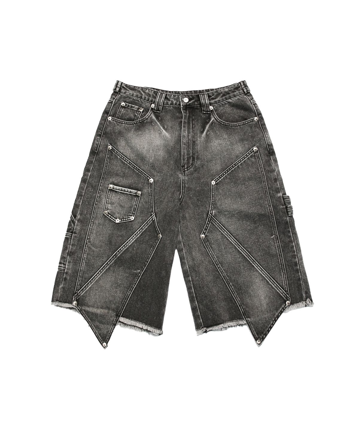 포스센스티브(FORCESENSITIVE) FORCE WASHING DOUBLE KNEE BERMUDA PANTS BK