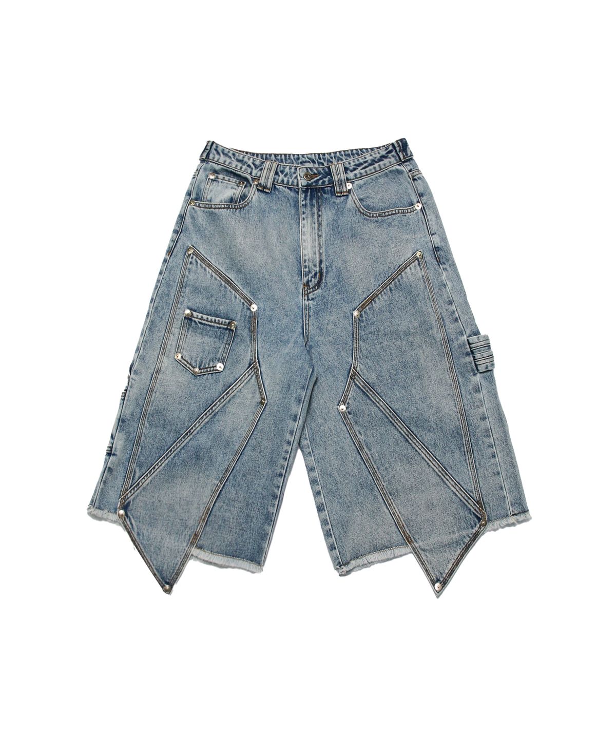 포스센스티브(FORCESENSITIVE) FORCE WASHING DOUBLE KNEE BERMUDA PANTS BL