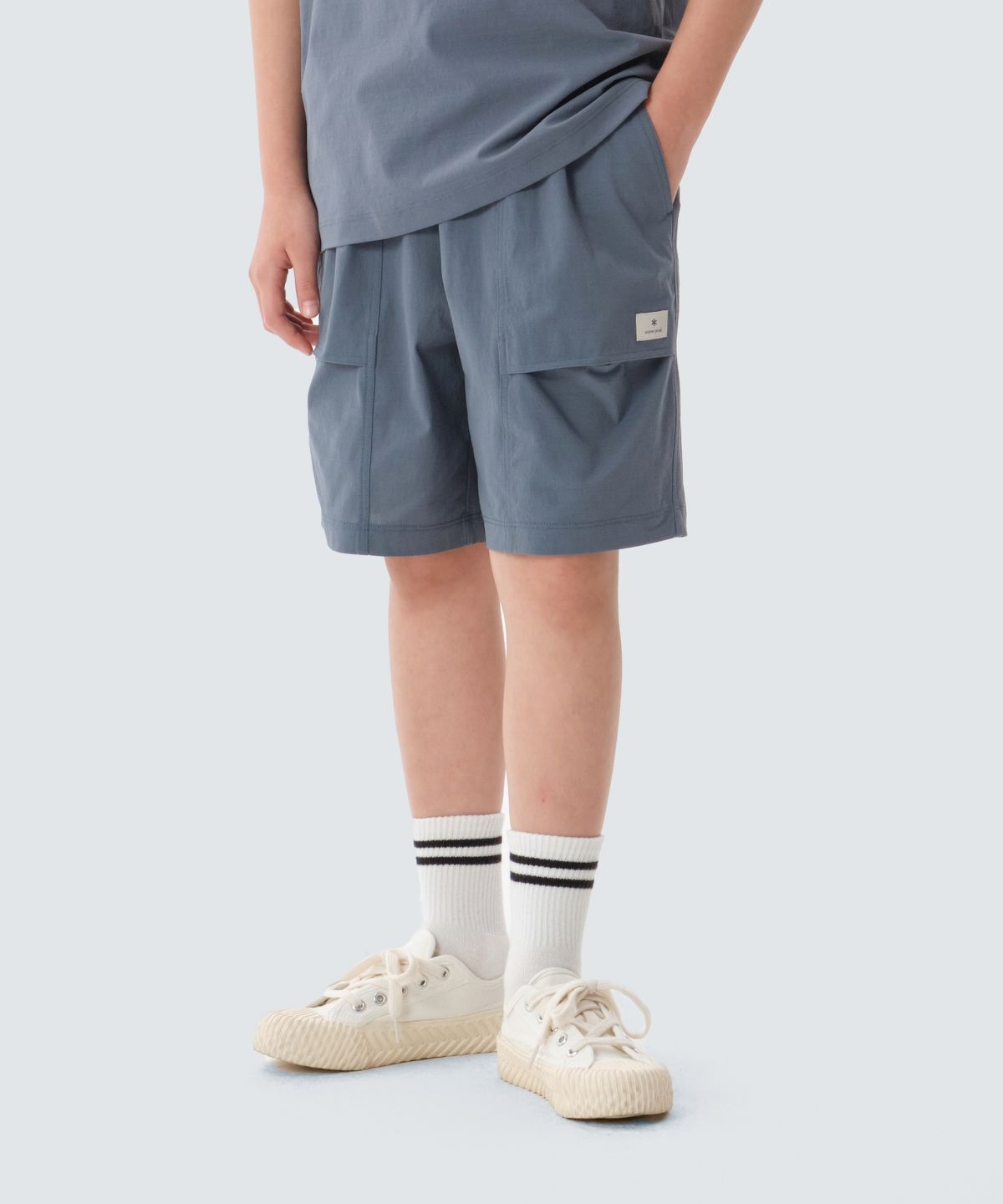스노우피크 어패럴 키즈(SNOWPEAK APPAREL KIDS) 키즈 에어 퀵드라이 반바지 (S25MKTKH92) Pastel Blue