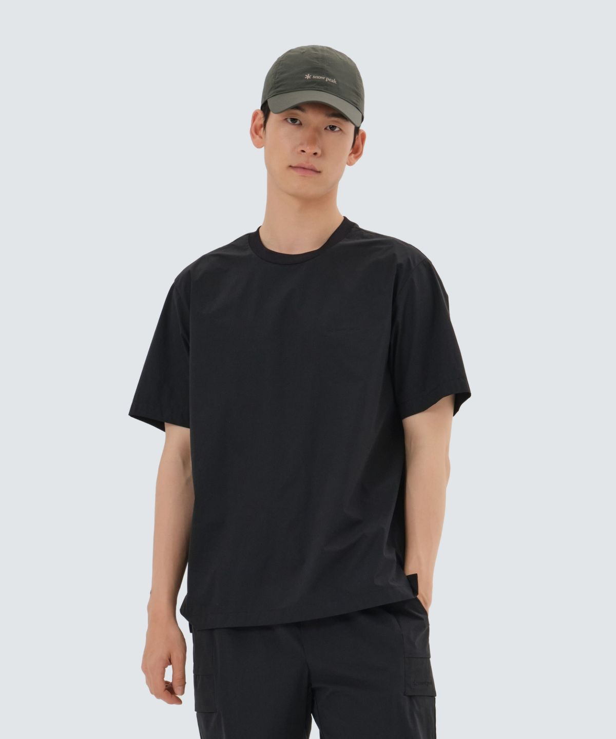 스노우피크 어패럴(SNOWPEAK APPAREL) 냉감 씬테크 베이직 반팔 티셔츠 (S25MUSTS32) Black
