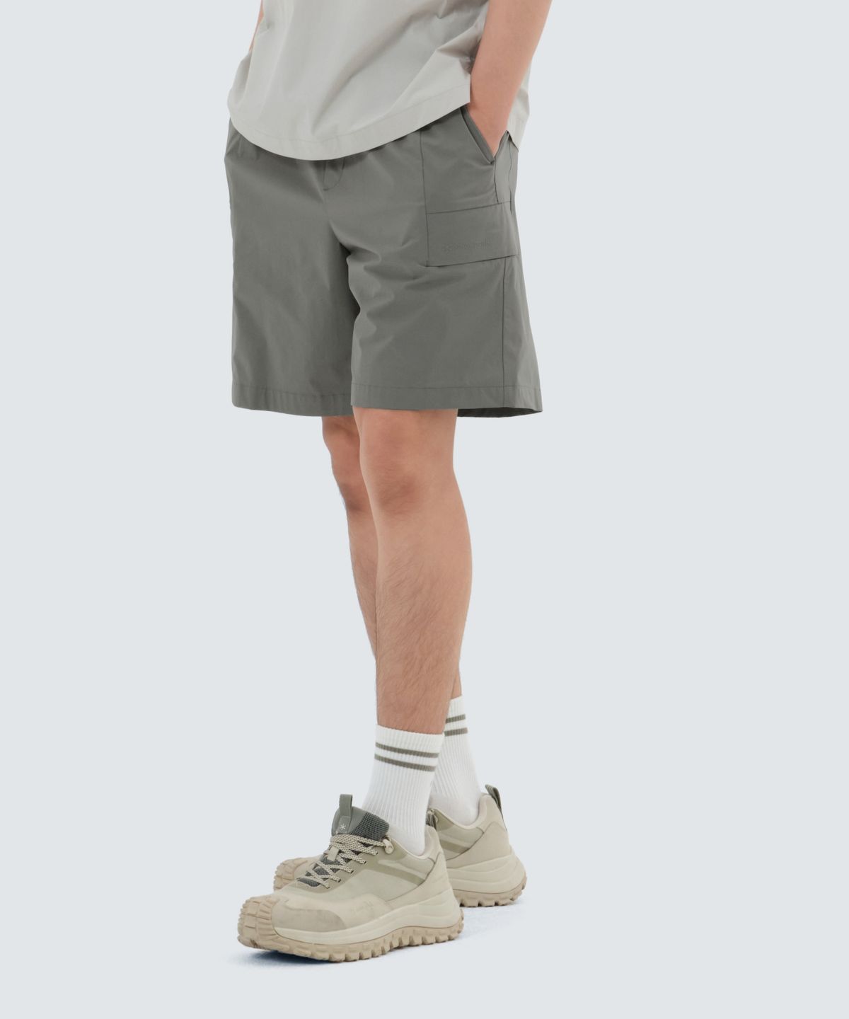 스노우피크 어패럴(SNOWPEAK APPAREL) 냉감 씬테크 4부 반바지 (S25MUSHP32) Light Khaki