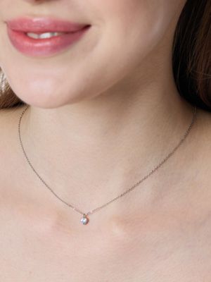 쁘띠 하트 큐빅 네크리스