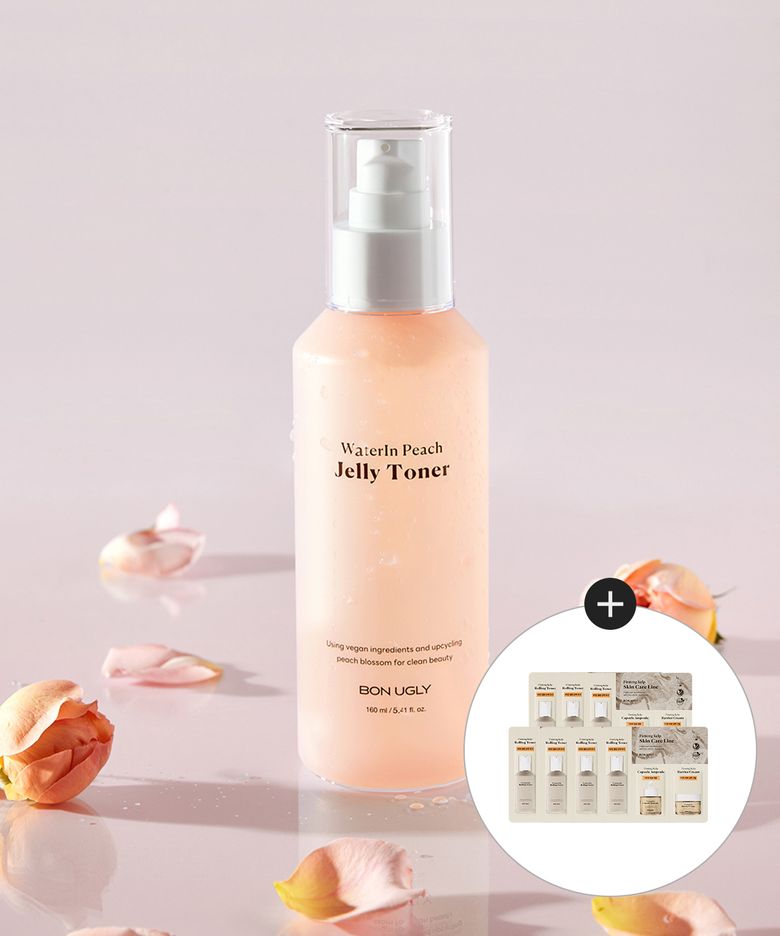 워터인 피치 젤리 토너 160ml + 퍼밍 켈프 3종 (1.5ml x 3) 7매 증정
