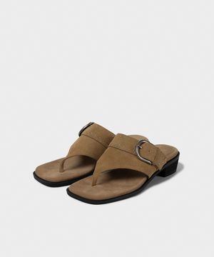 스터디아 버클 플리플랍 베이지