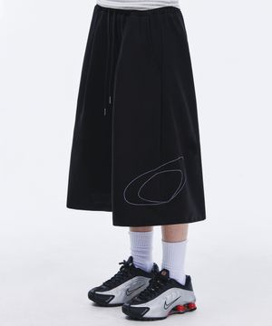 사이드 빅 로고 버뮤다 스웨트 쇼츠[블랙]