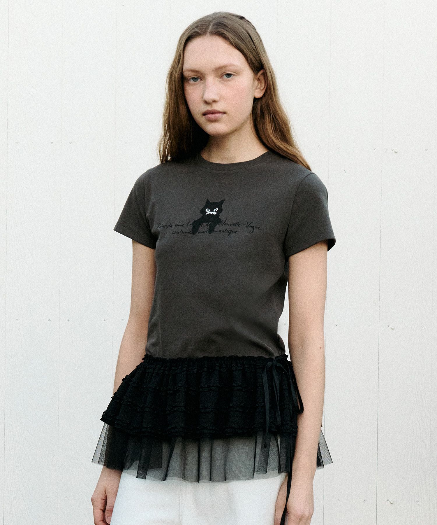 MUSINSA | ROLAROLA ROLA CAT FRIENDS T-SHIRT CHARCOAL