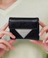 CRINKLE TRIANGLE DOCO WALLET - BLACK
