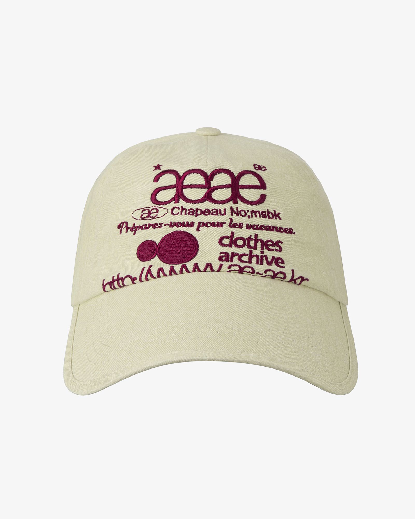 MUSINSA | AEAE WEB LOGO PIGMENT CAP [IVORY]