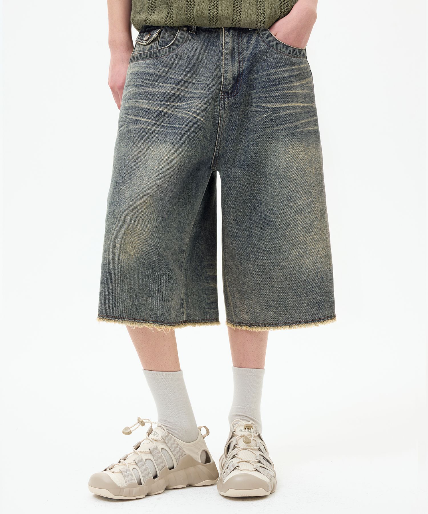 【TRILLION】BACK POCKET WESTERN DENIM BERMUDA PANTS MUSINSA | TRILLION Back Pocket Western Denim Bermuda Pants