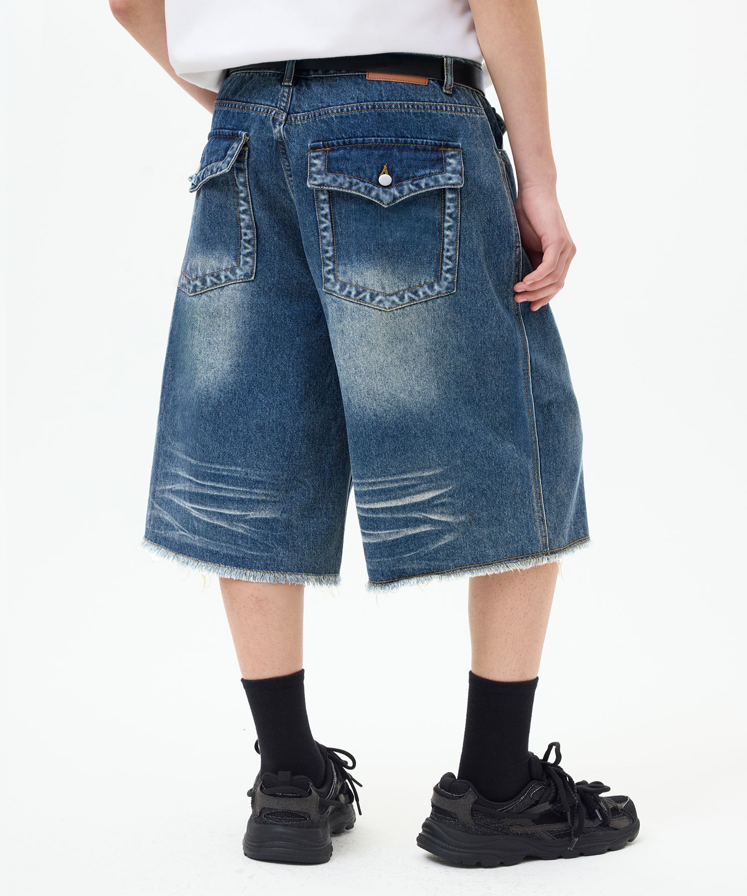 【TRILLION】BACK POCKET WESTERN DENIM BERMUDA PANTS MUSINSA | TRILLION Back Pocket Western Denim Bermuda Pants