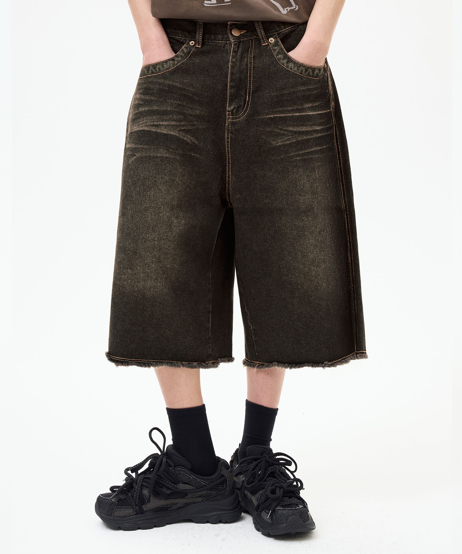 【TRILLION】BACK POCKET WESTERN DENIM BERMUDA PANTS MUSINSA | TRILLION Back Pocket Western Bermuda Denim Pants