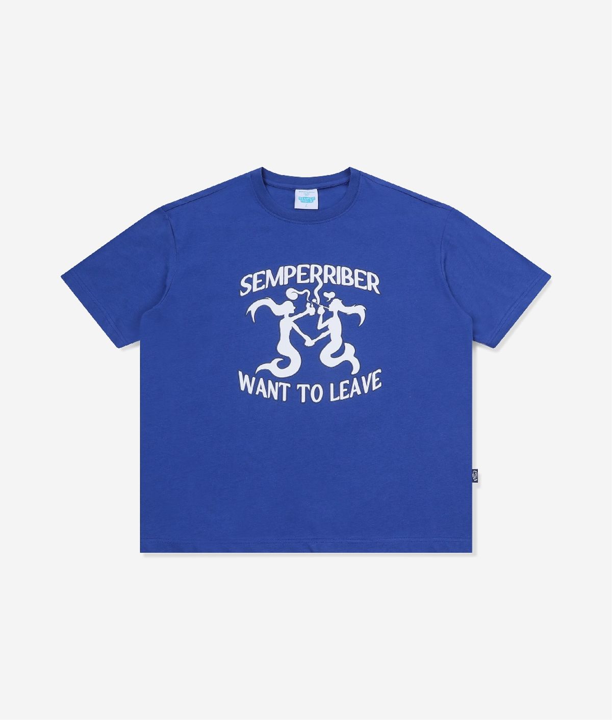 셈퍼리버(SEMPERRIBER) SMOKING MERMAID LAEO TEE (BLUE)