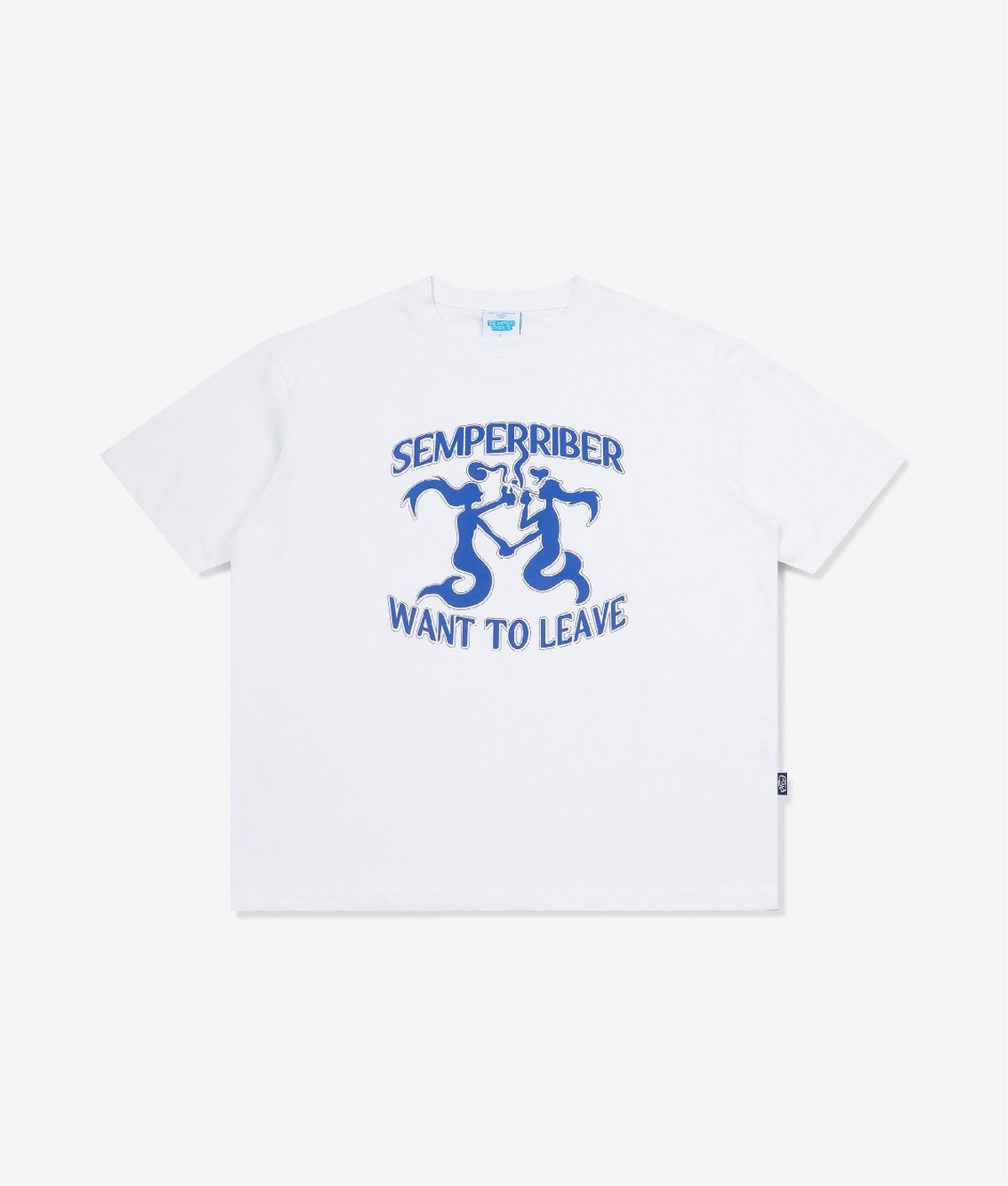 셈퍼리버(SEMPERRIBER) SMOKING MERMAID LAEO TEE (WHITE)
