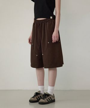 더블니 리벳 버뮤다 반바지 [브라운]