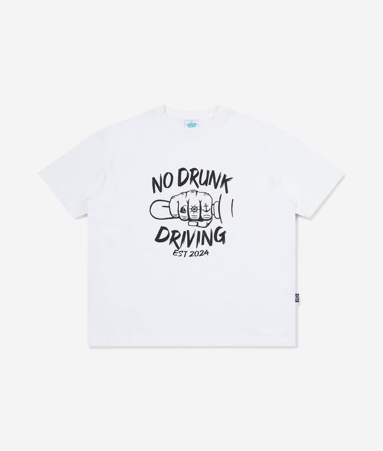 TATTOOED HANDS DRIVING STEERING TEE (WHITE)