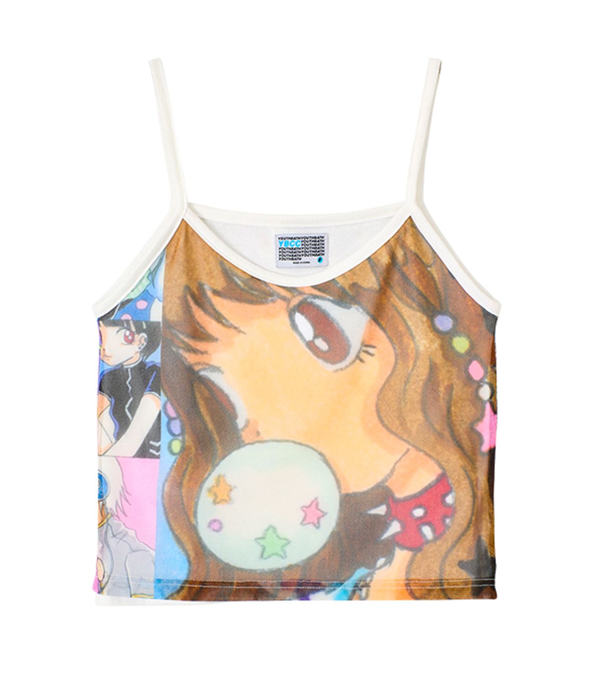 유쓰배쓰(YOUTHBATH) YB x Oliwa Sheer Graphic Mesh Cami