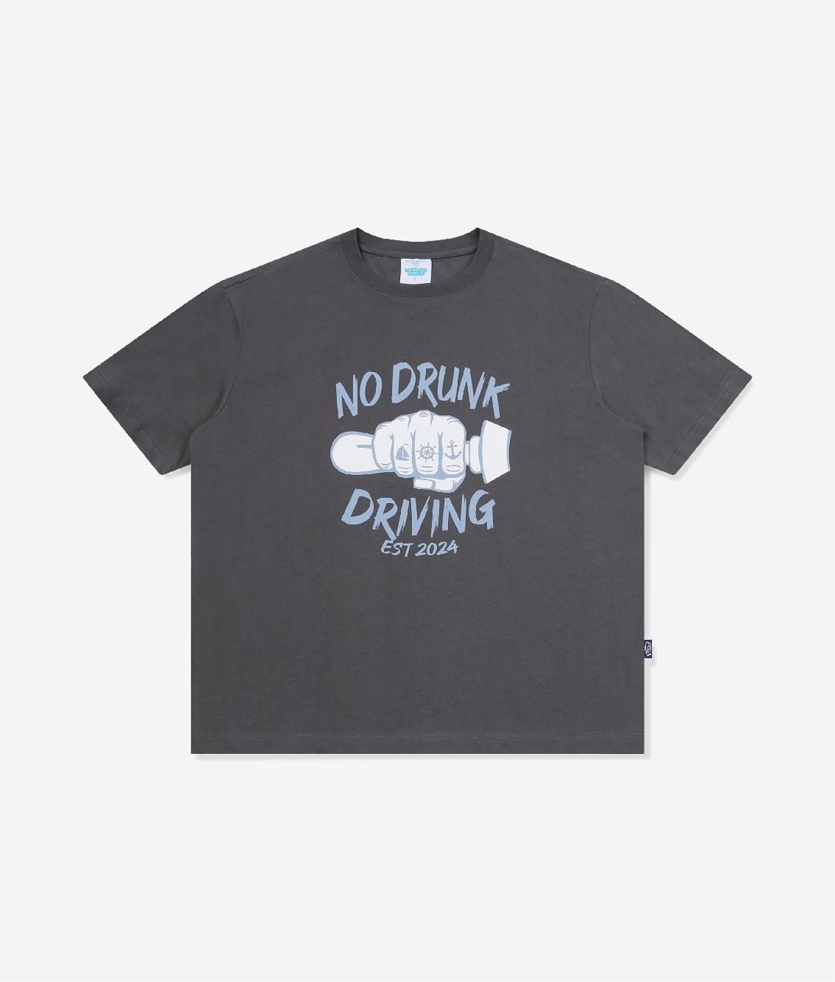 셈퍼리버(SEMPERRIBER) TATTOOED HANDS DRIVING STEERING TEE (GREY)