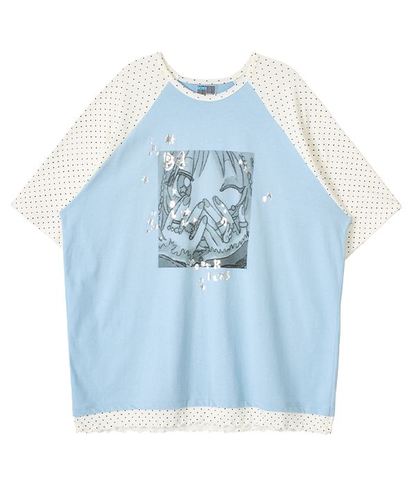 [YOUTHBATH] YB x Oliwa Oversized Dot Raglan Top /追跡付 MUSINSA | YOUTHBATH YB x Oliwa Oversized Dot Raglan Top