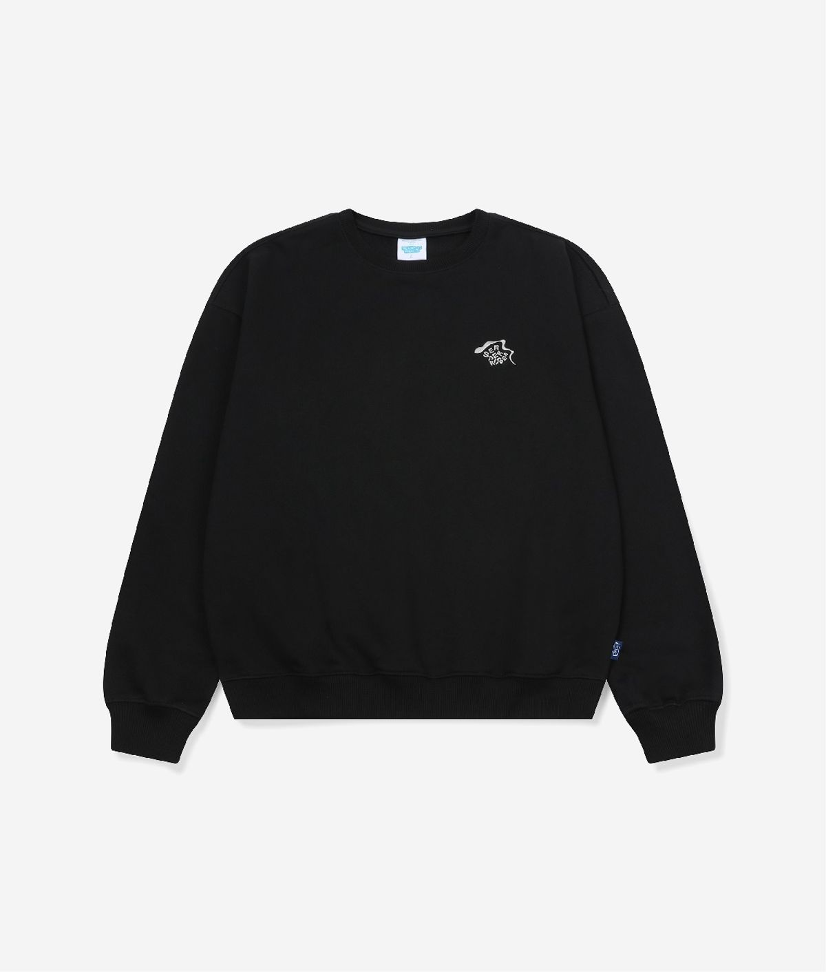 셈퍼리버(SEMPERRIBER) SPRB WAVE LOGO SWEATSHIRTS (BLACK)