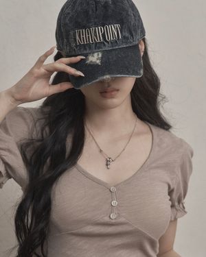 Destroyed Denim Cap (blue)