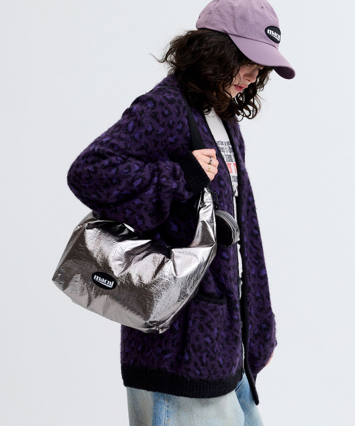 마크니(MACNI) LUNA SHOULDER CROSS BAG METAL