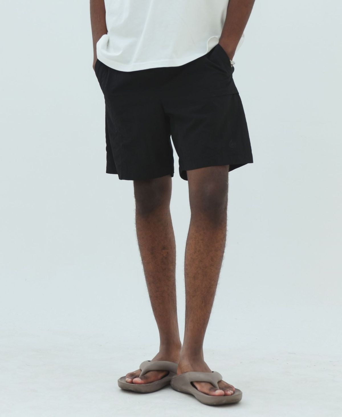 바쥬비쥬(BAJOO BIJOO) NYLON HALF PANTS [BLACK]
