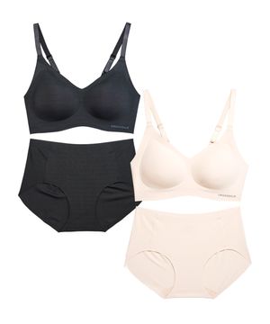 [2PACK] 소프트 쿨 인견쉘론 볼륨핏 패드일체 후크형 브라팬티