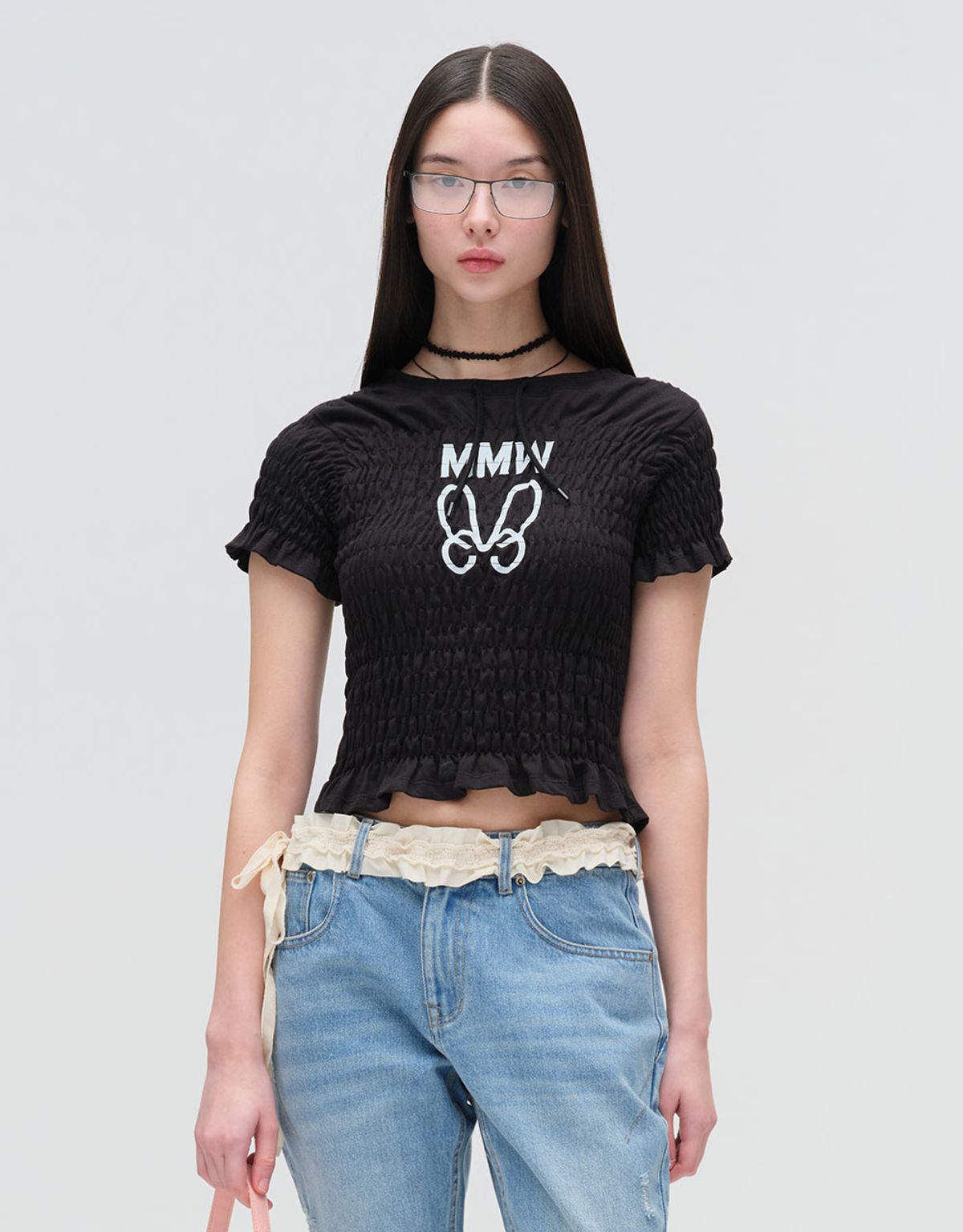 엠엠더블유(MMW) [MMW] SMOCKING HF-T (EVERY BLACK)