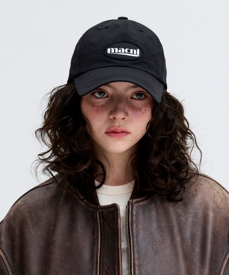 LOGO PATCH NYLON DEEP CAP BLACK