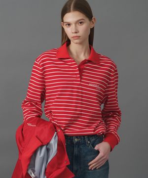 M.C Stripe PK Shirt / Red Pink