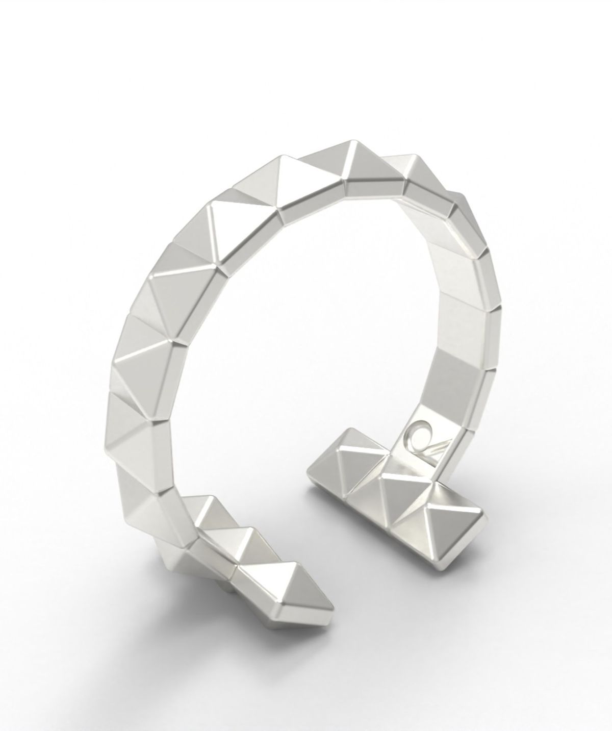 르네오브제(RENEOBJET) MOD  T  PYRAMIDS EARCUFF  [925 STERLING SILVER] 925 실버 포인트 이어커프 귀걸이