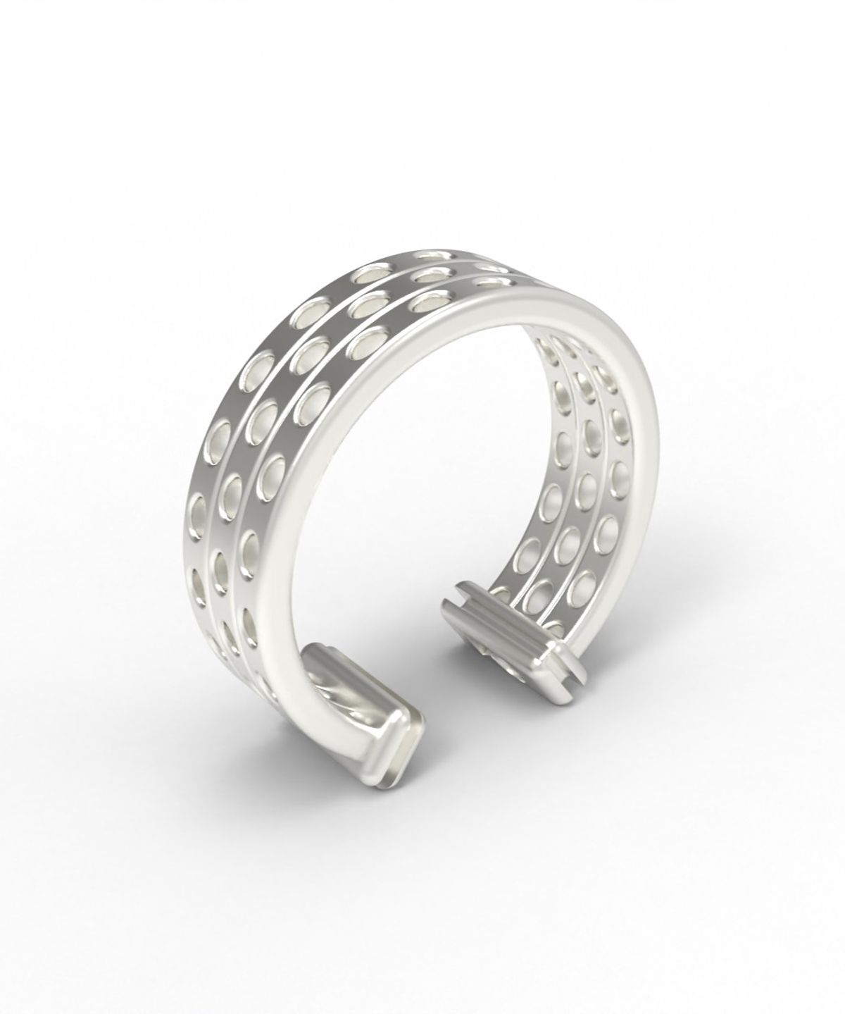 르네오브제(RENEOBJET) WIN  CIRCLE EARCUFF (3 ROWS)  [STERLING SILVER]  이어커프 925 포인트 귀걸이