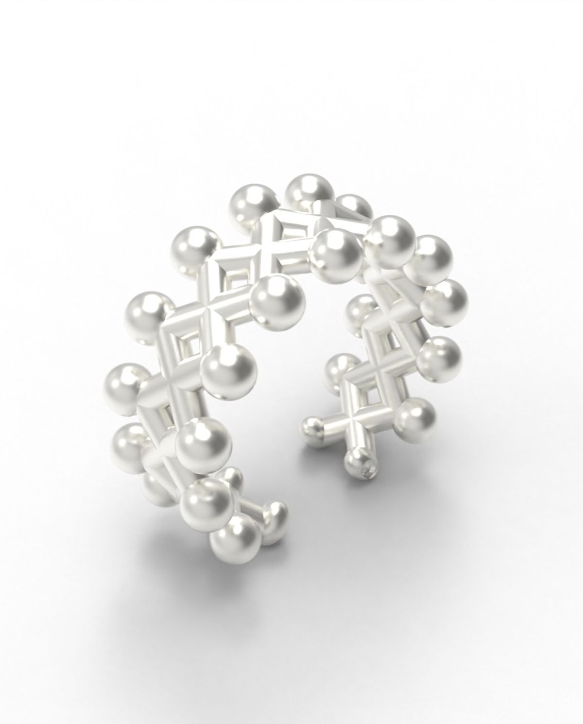 르네오브제(RENEOBJET) RAY  CROWN EARCUFF [STERLING SILVER]  이어커프 925실버 귀걸이