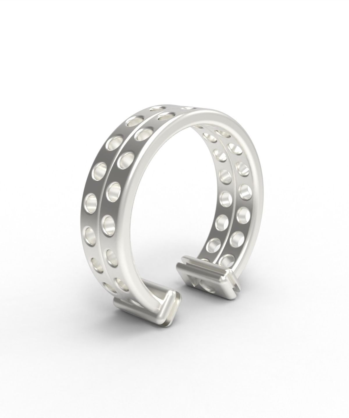 르네오브제(RENEOBJET) WIN  CIRCLE EARCUFF (2 ROWS)  [925 STERLING SILVER]  이어커프 925 포인트 귀걸이