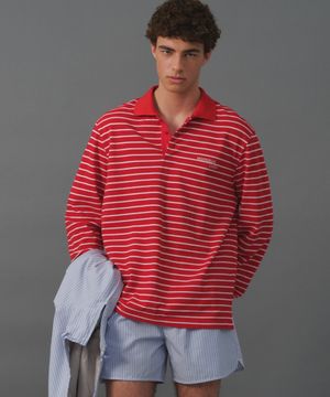 M.C UNISEX, Stripe PK Shirt / Red Pink