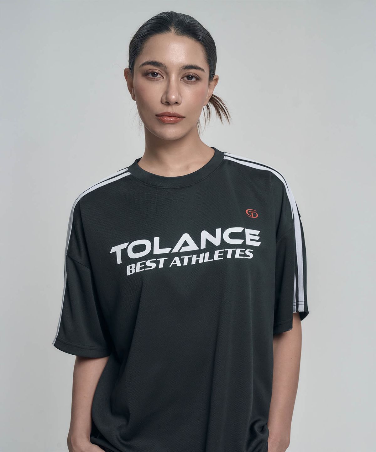 토런스(TOLANCE) 우먼스 매쉬 퓨어 컴포트 숏 슬리브 - Black