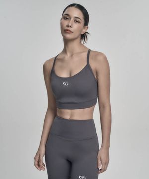 우먼스 트레이닝 서포트 브라탑 - Charcoal