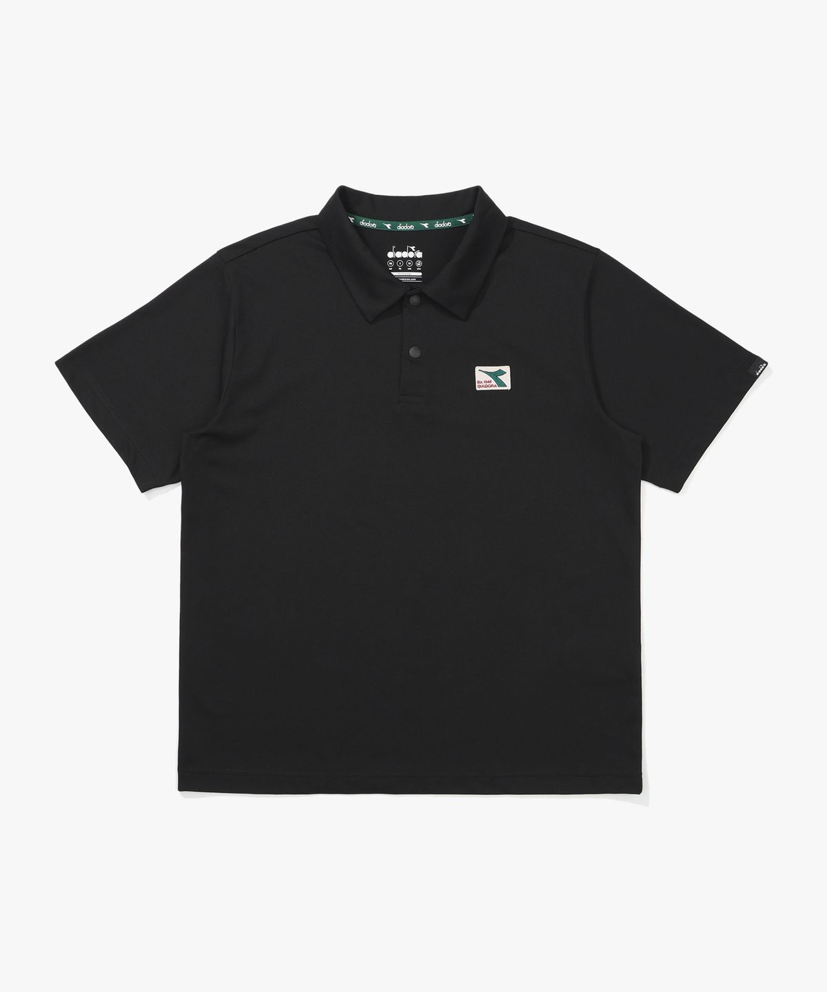 디아도라(diadora) AIRTEX 카라 반팔 티셔츠 BLACK