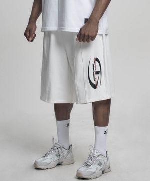심볼 파이핑 버뮤다 팬츠 - White