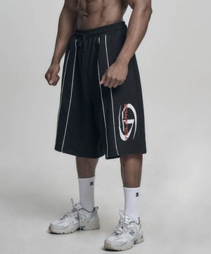 심볼 파이핑 버뮤다 팬츠 - Black