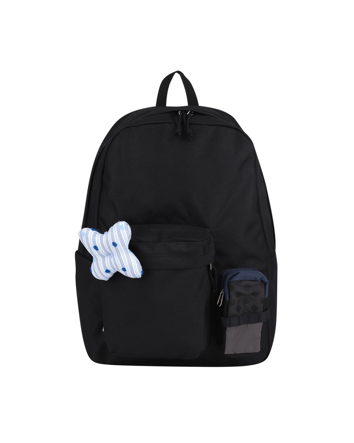 더뮤지엄비지터(THEMUSEUMVISITOR) FLOWER BROOCH BACKPACK (BLACK)